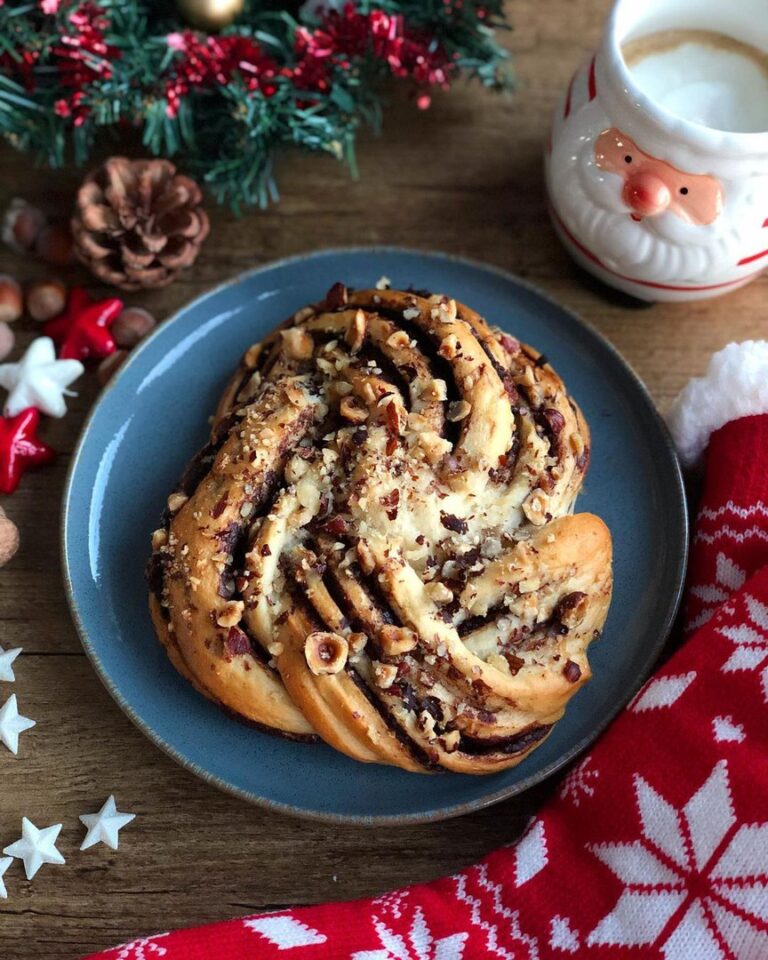 Mini babka au chocolat et noisettes