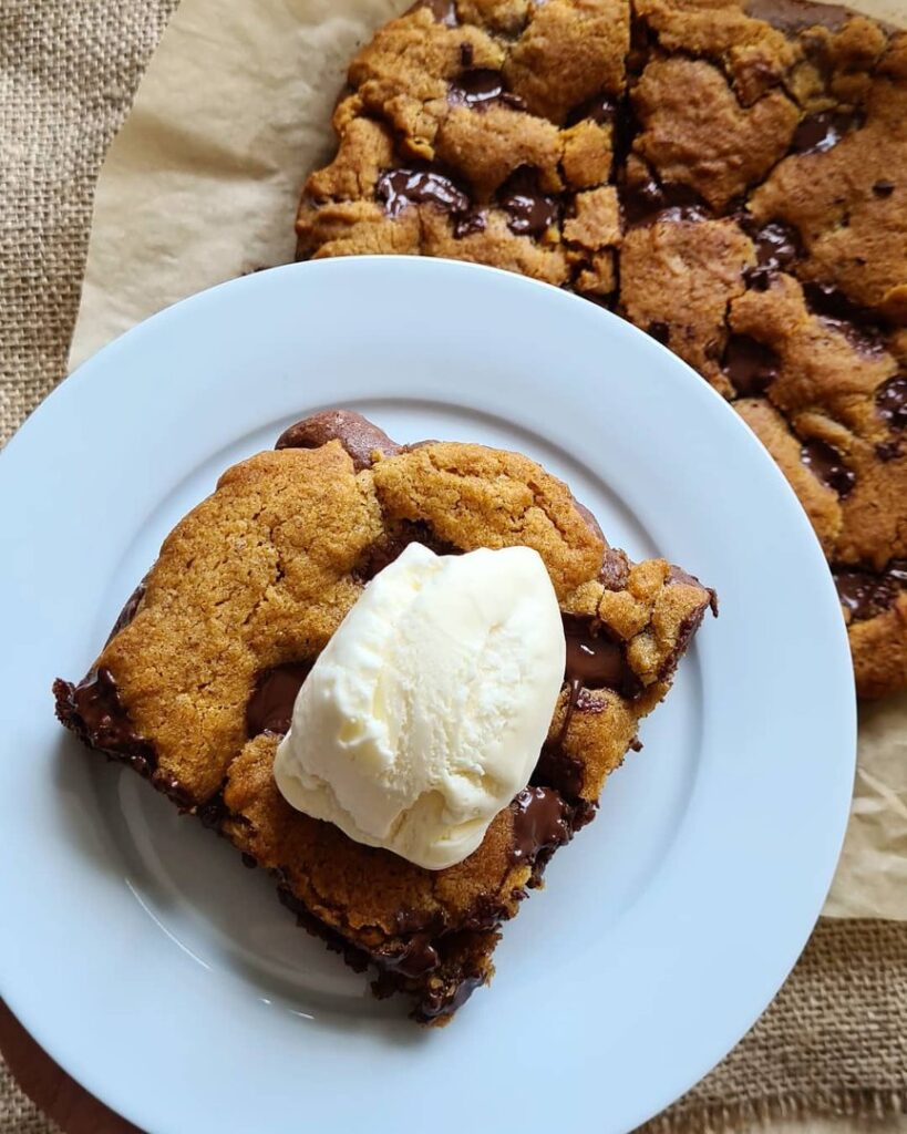 Brookie moelleux et glace vanille
