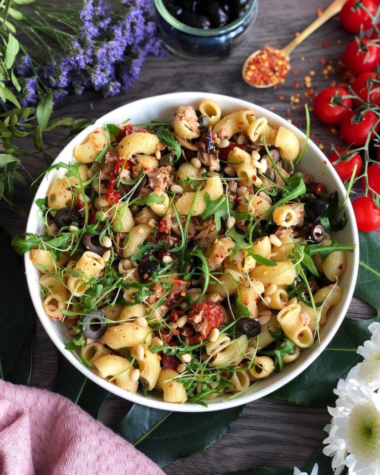 Pâtes au thon et roquette