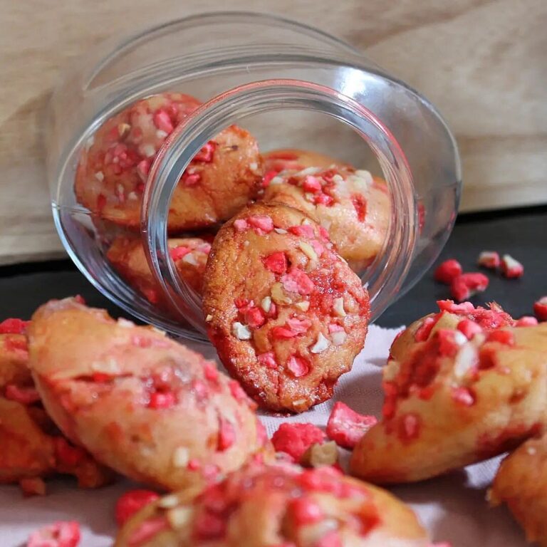 Madeleine aux pralines roses