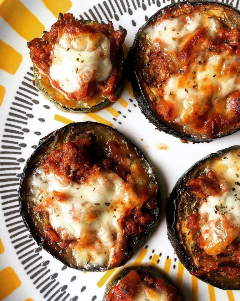 Mini pizza d’aubergines et de courgettes