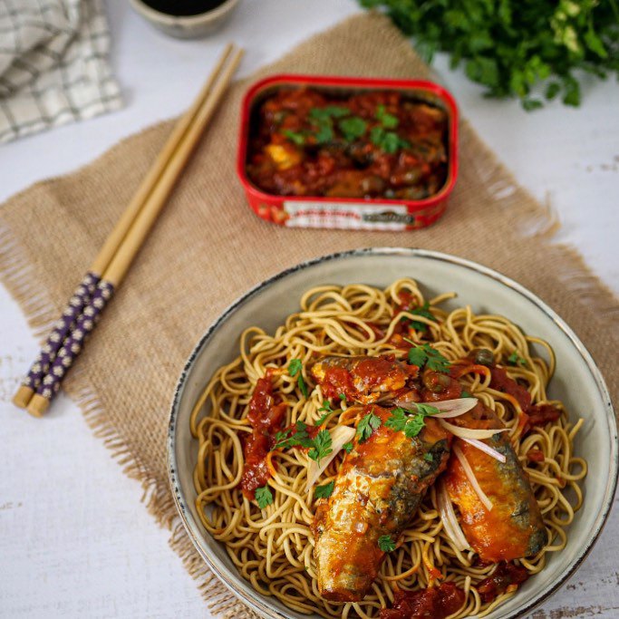 Nouilles aux saveurs d’Asie et sardines