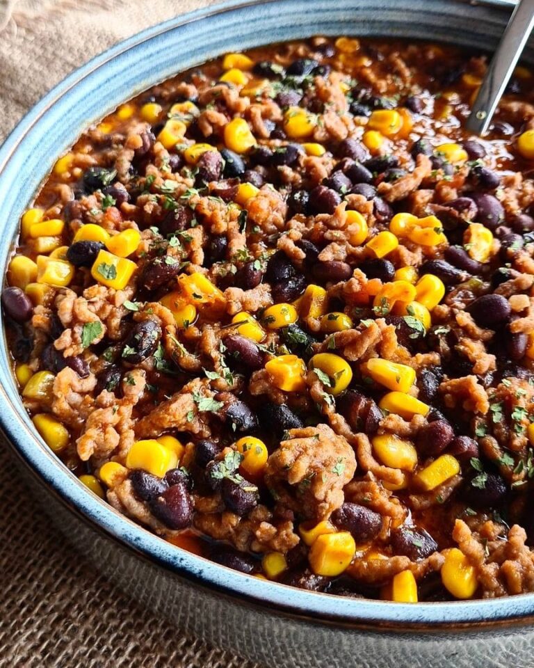 Chili con carne haricots maïs origan