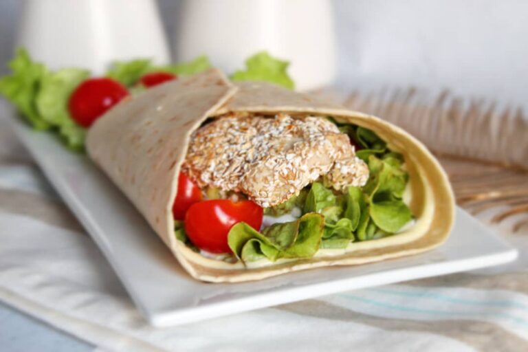 Wrap au poulet cottage cheese et avocat