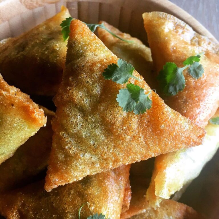 Samoussa viande hachée et petits pois