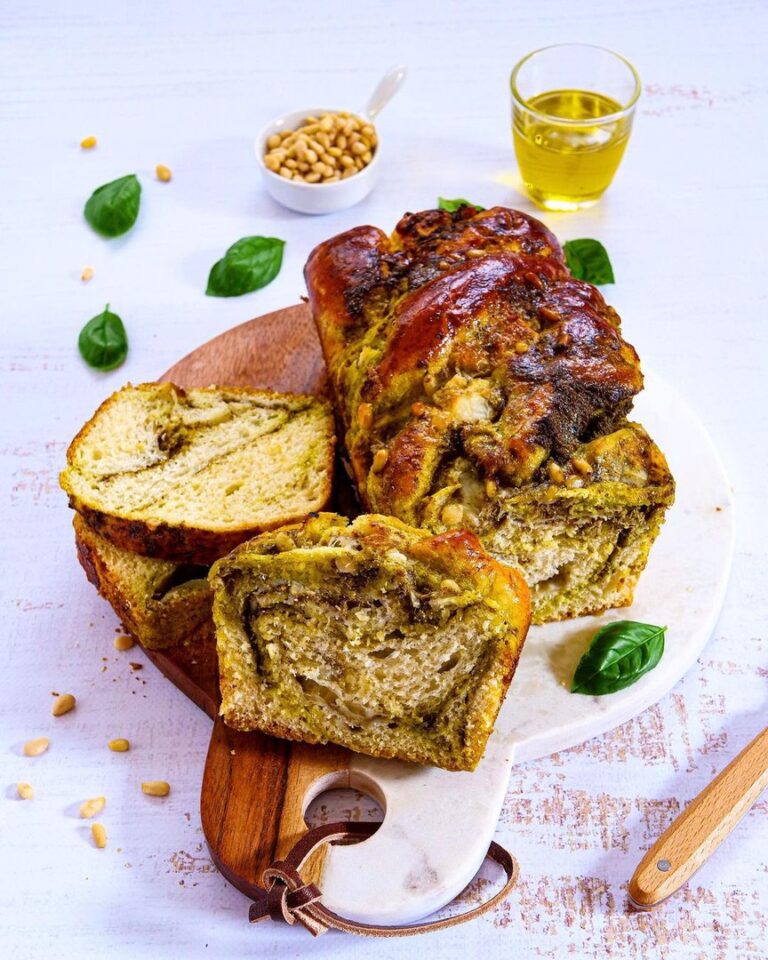 Babka  au basilic et mozzarella