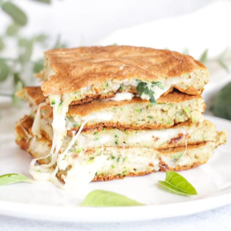 Pancake géant courgette et mozzarella