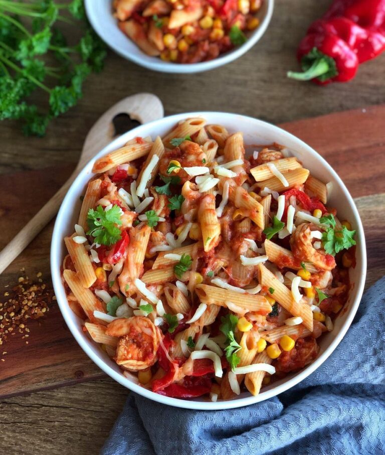 Pâtes façon tacos aux crevettes