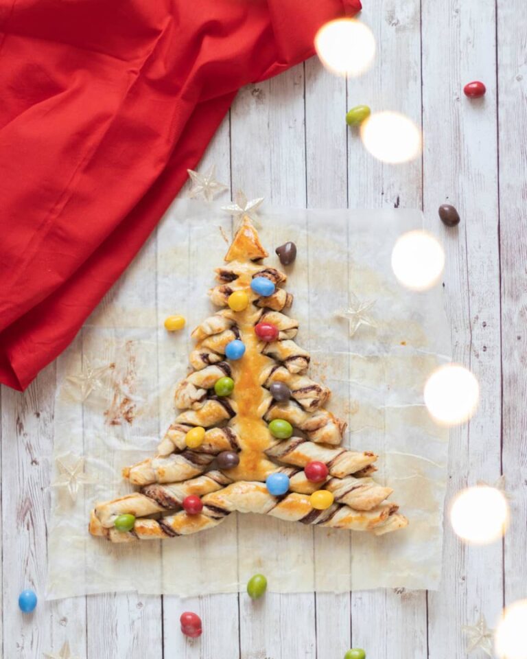 Sapin  feuilleté à la pâte à tartiner