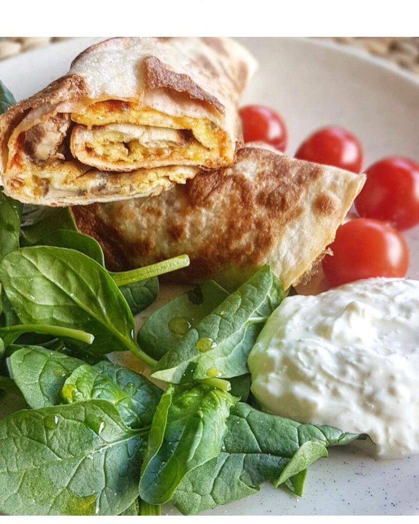 Omelette en galette de tortilla
