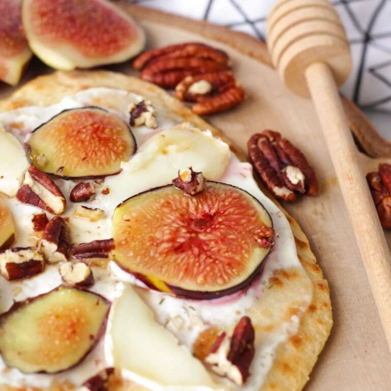 Naan pizza figues & chèvre