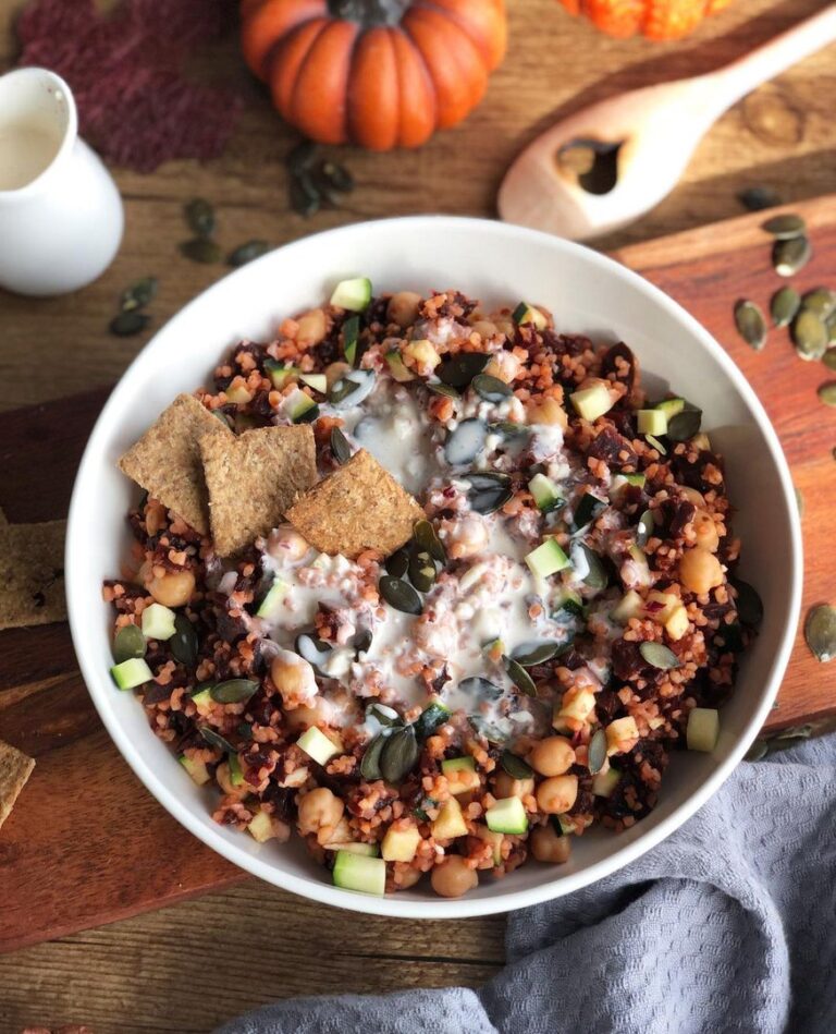 Salade de boulgour, betterave et crème de chèvre