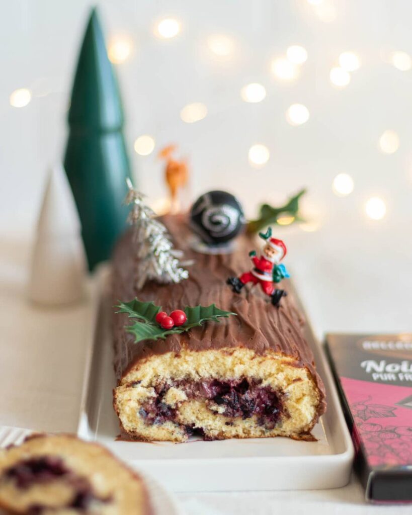 Bûche roulée choco-myrtilles