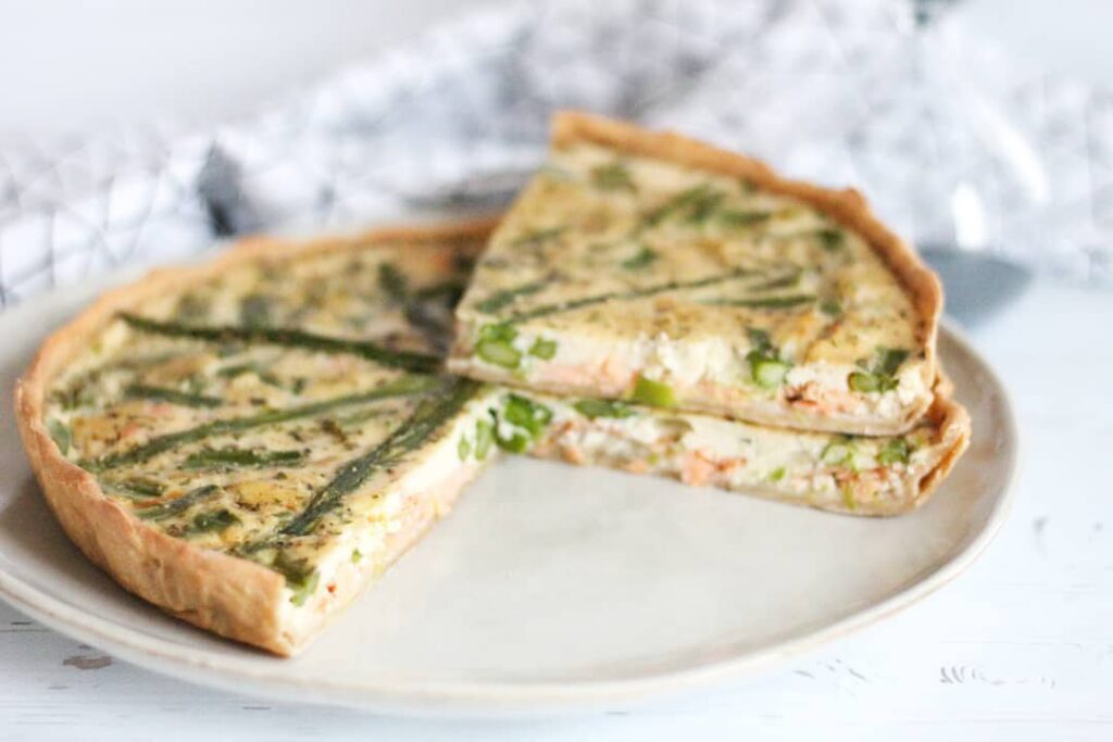 Tarte saumon fumé et asperges