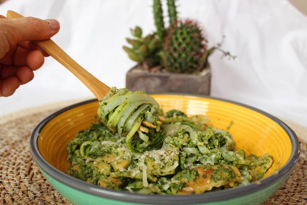 Pates de courgettes au pesto healthy