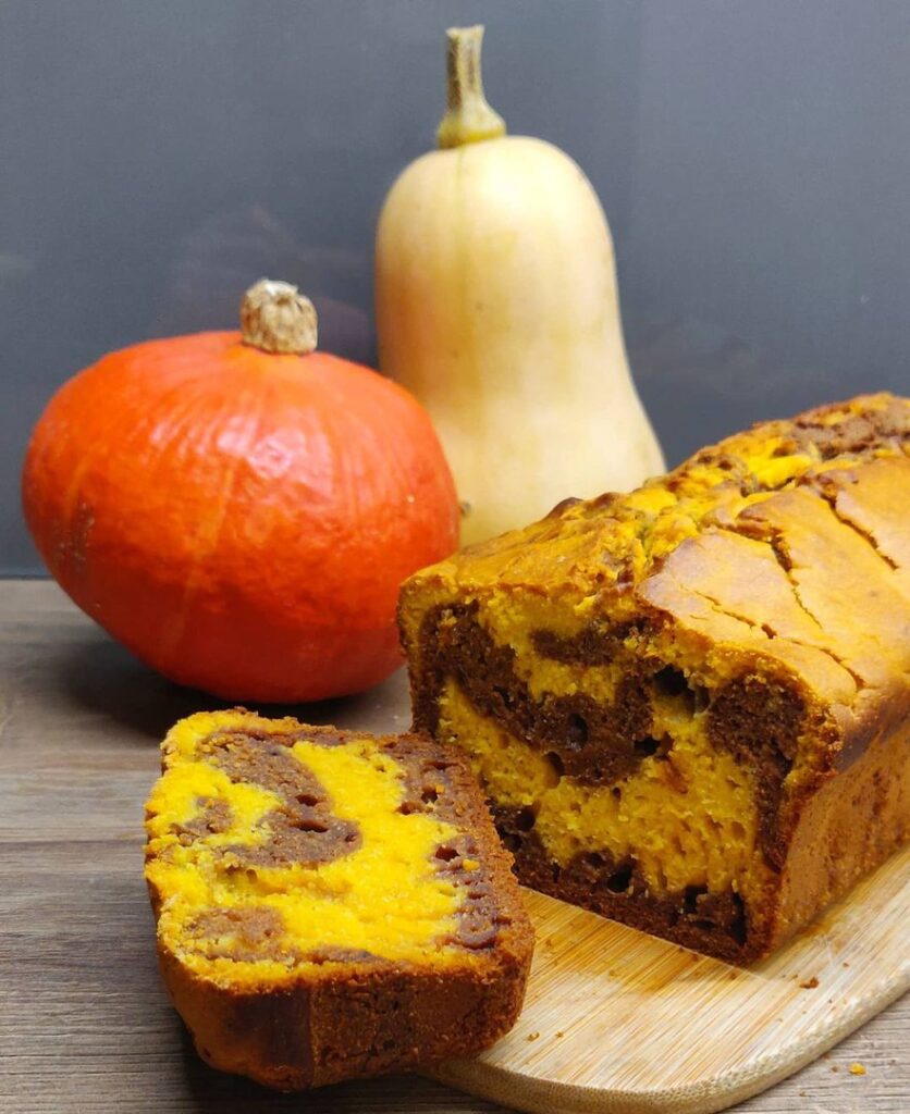 Cake marbré butternut chocolat
