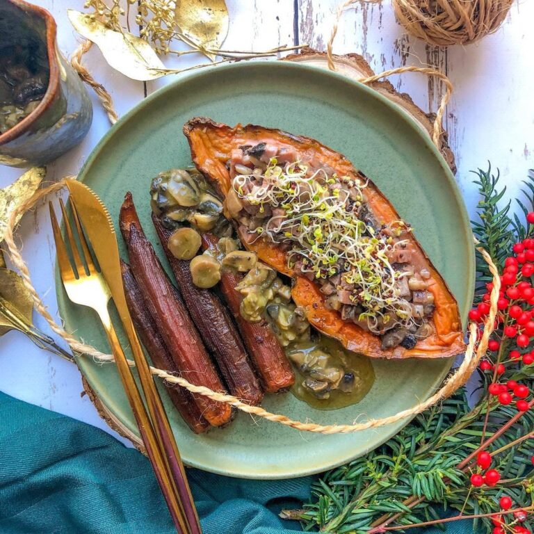 Patate douce et légumes rôtis