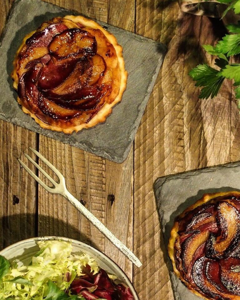 Tatin de pommes-magret fumé