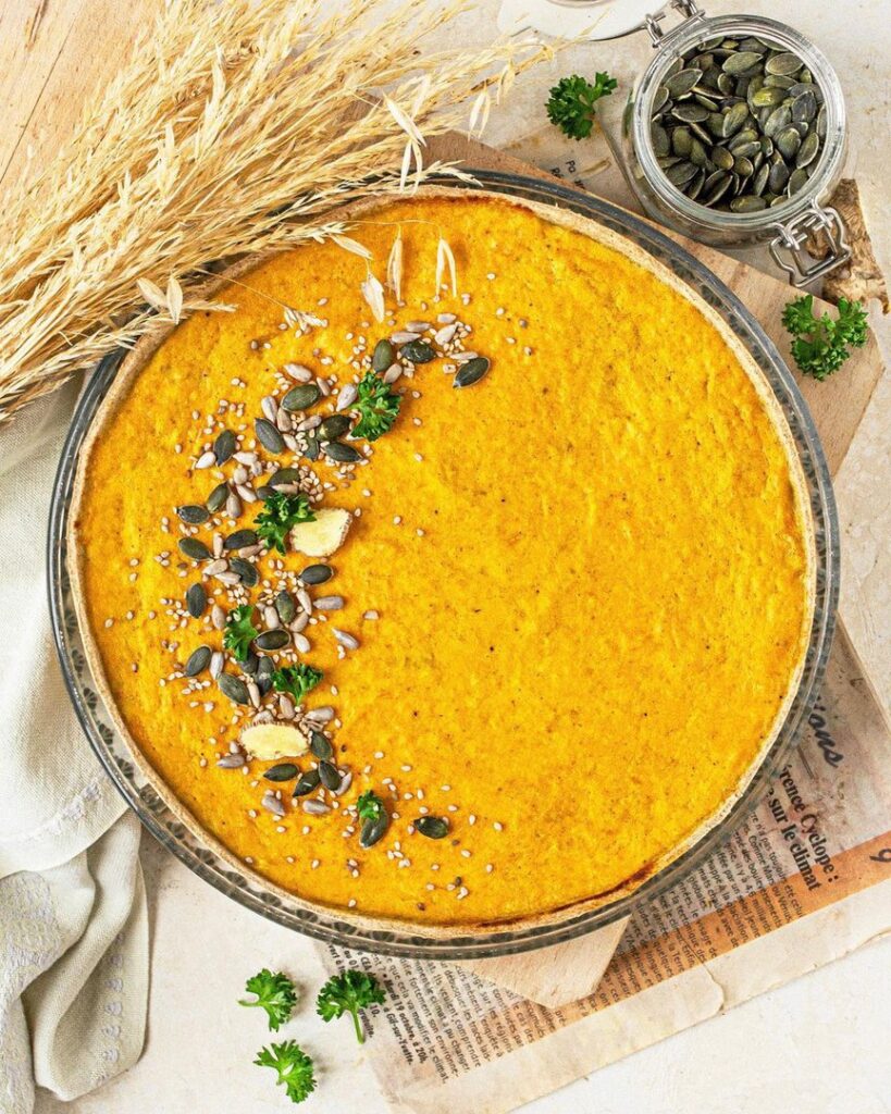 Quiche au butternut curcuma et gingembre