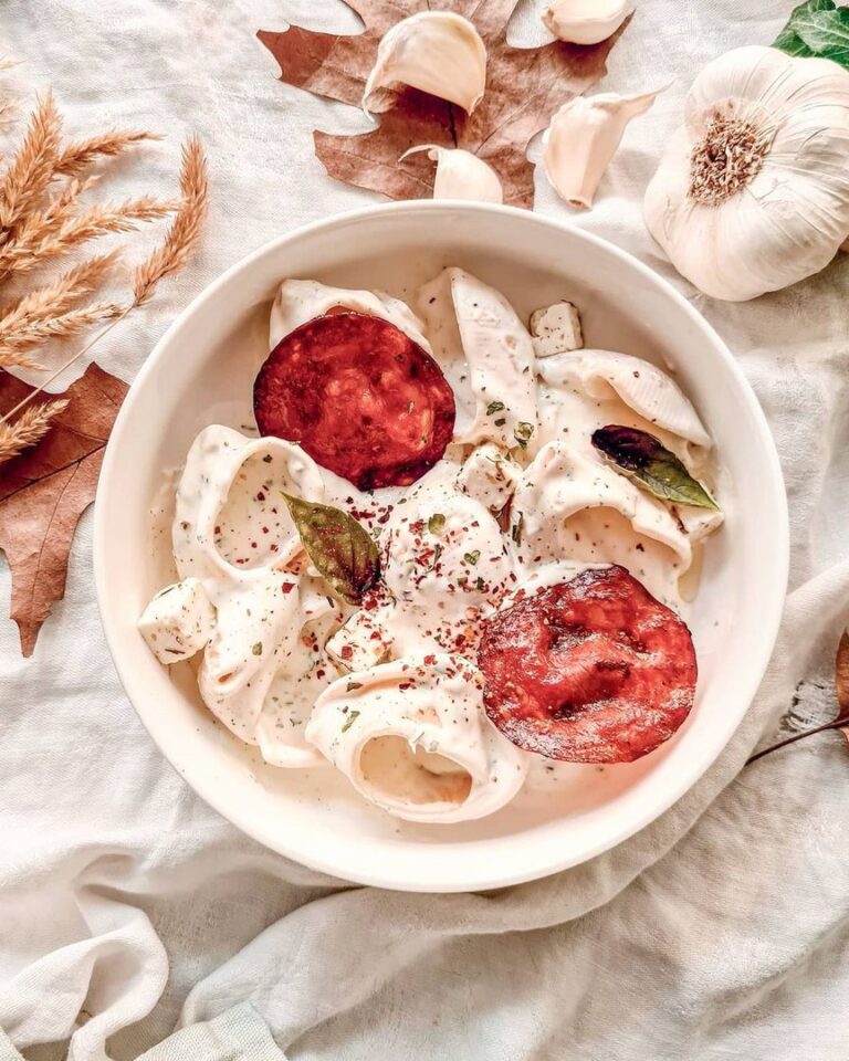 Sauce fromagère à l&rsquo;ail et chorizo toasté