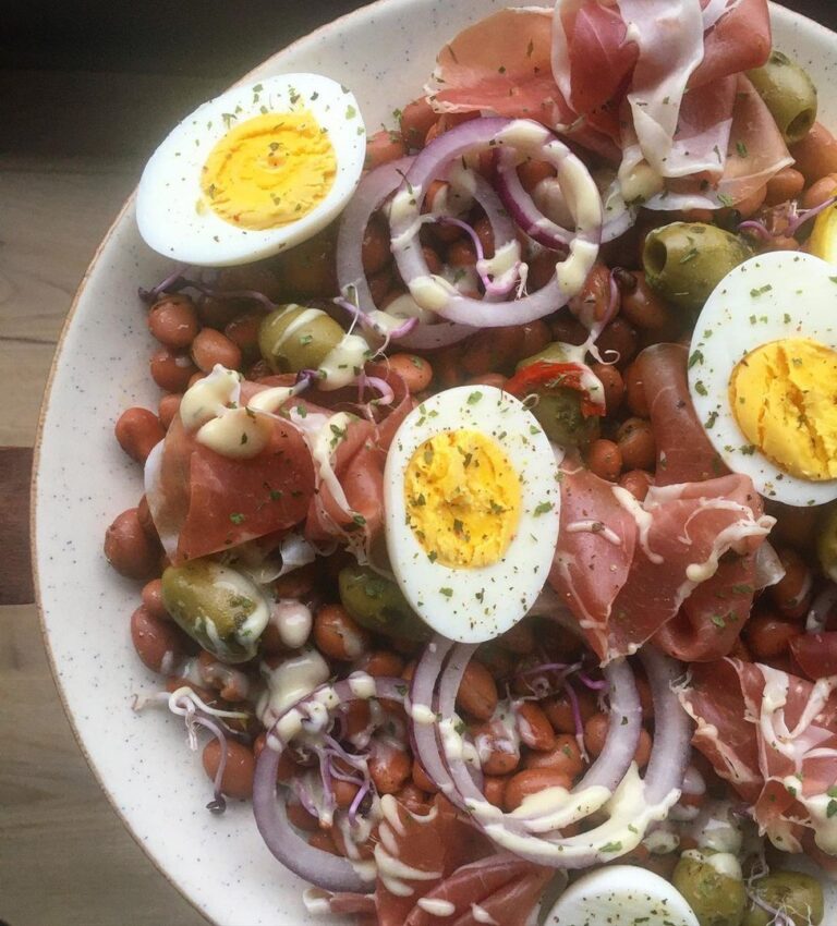 Salade aux haricots Borlotti