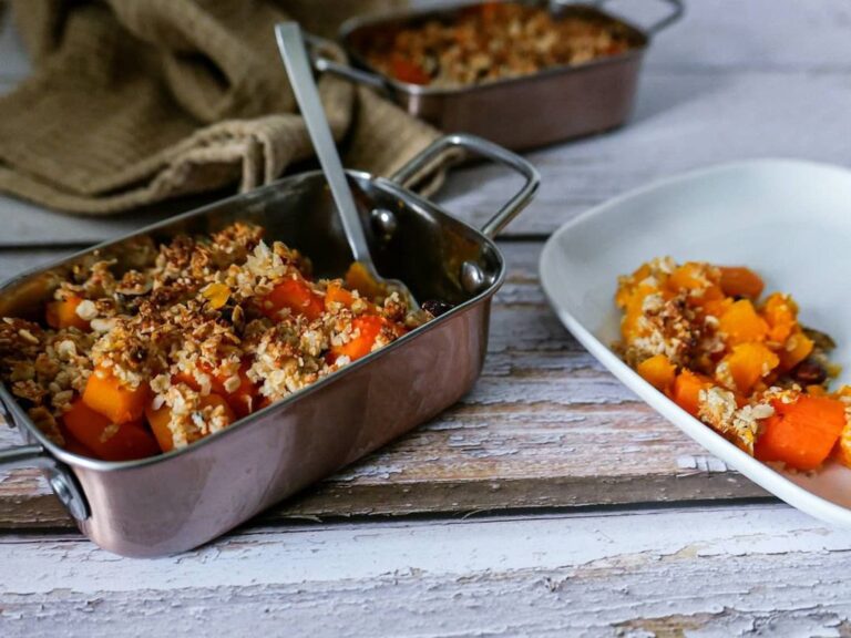 Crumble au potimarron et carotte