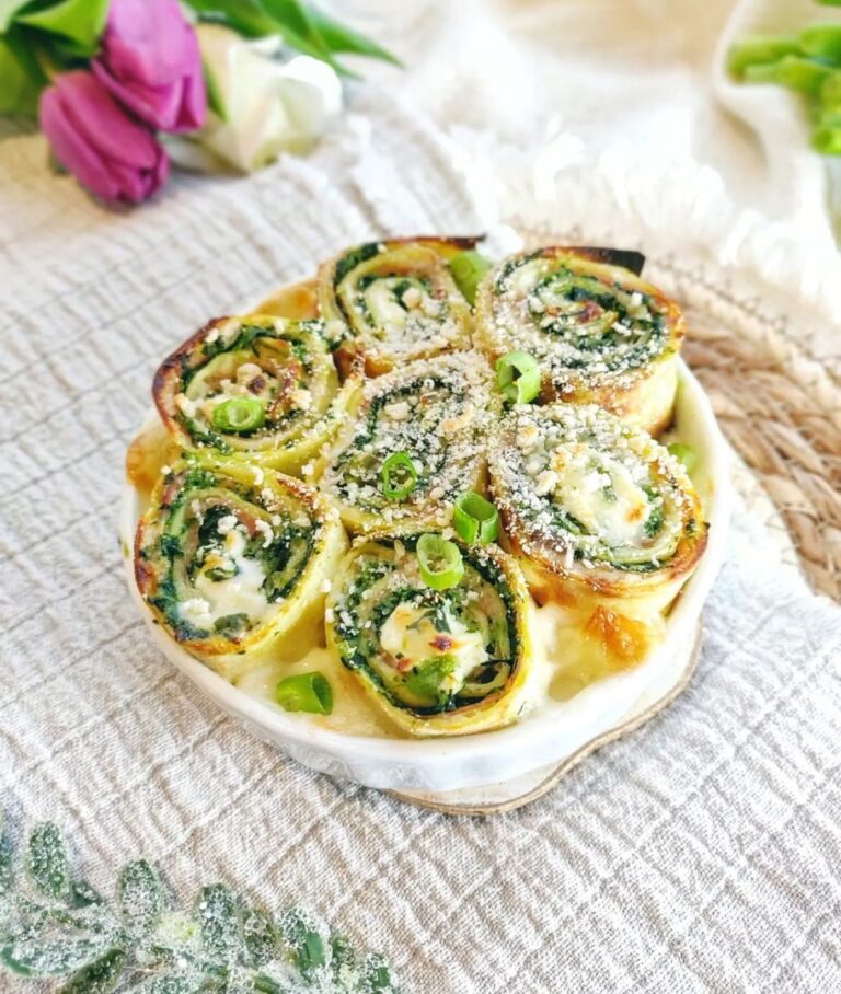 Rolls de crêpes jambon épinards