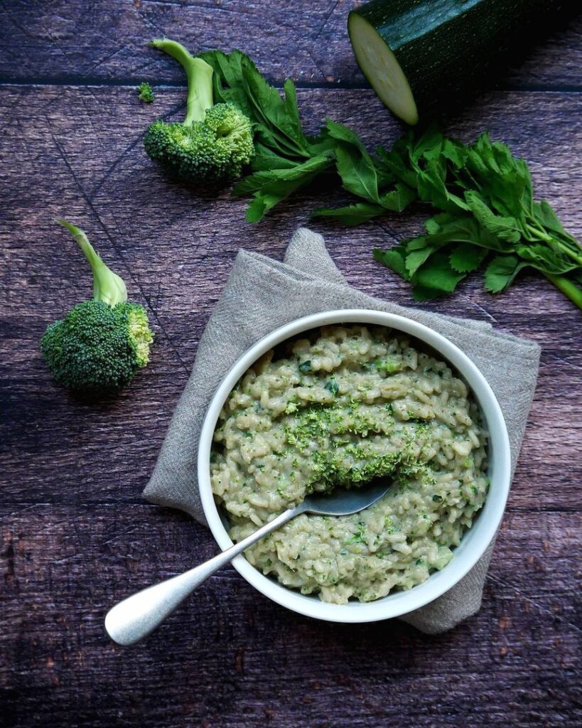 Risotto aux brocolis et à la courgette