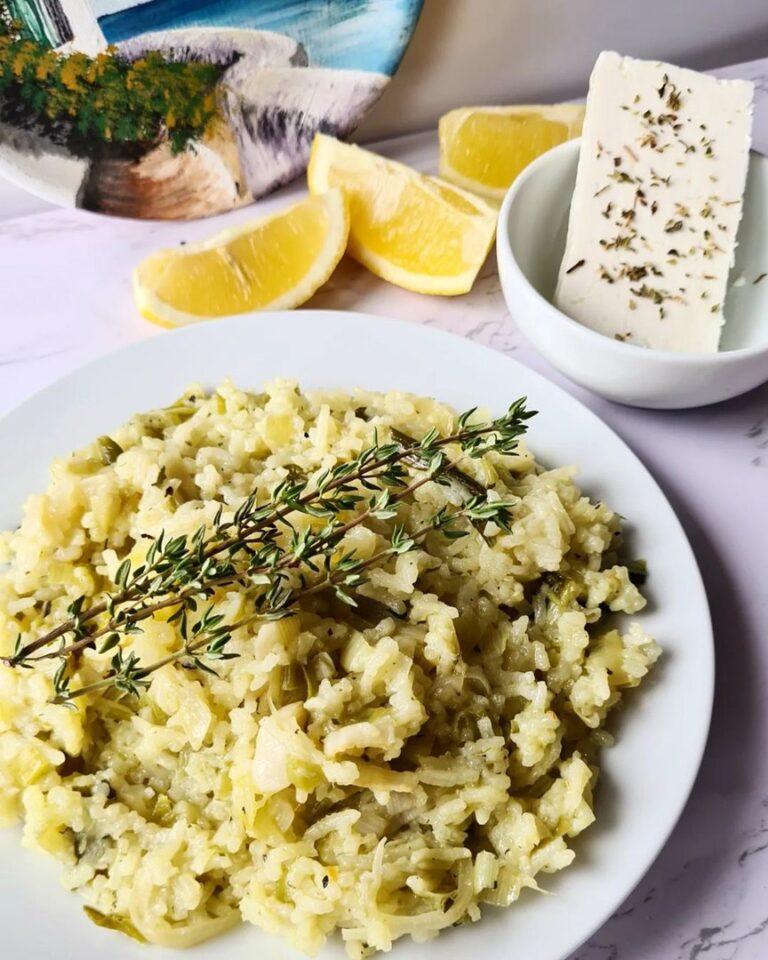 Prasorizo riz aux poireaux