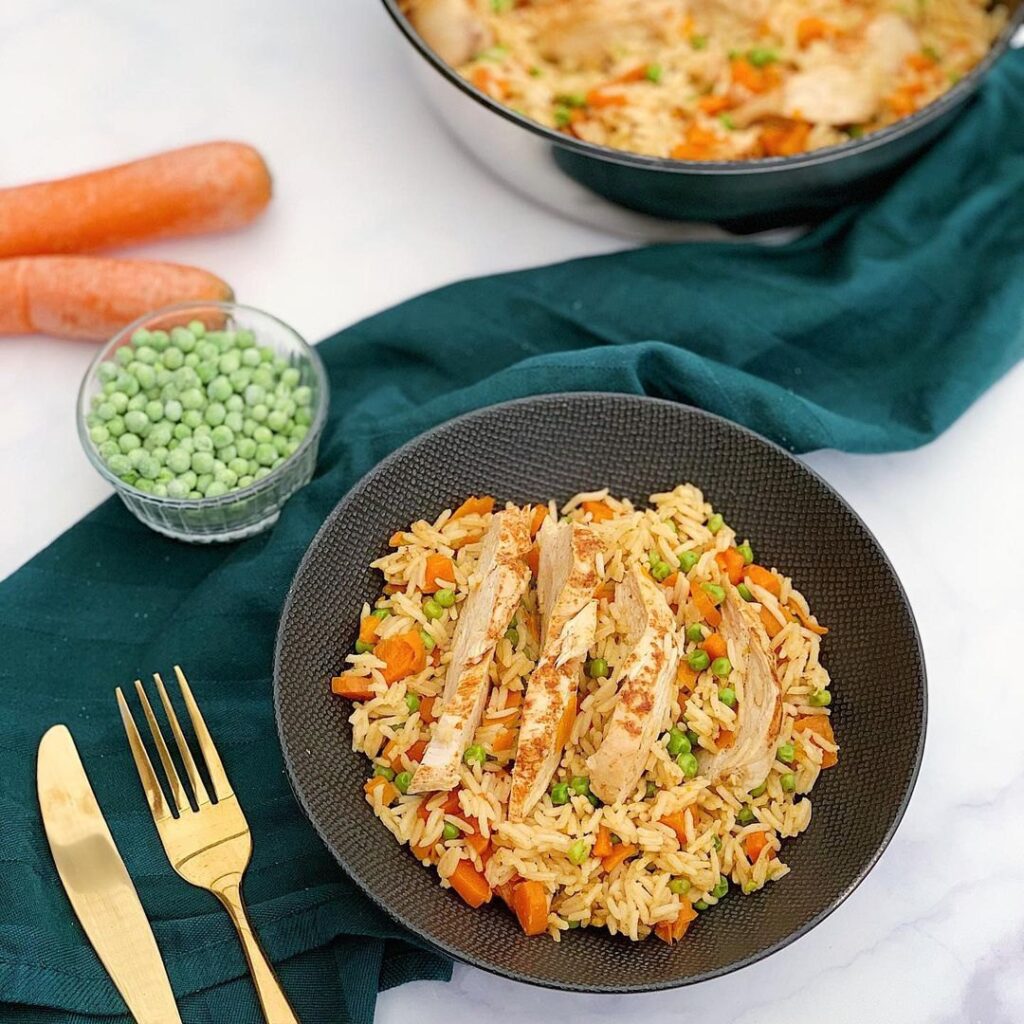 One pot riz aux legumes et poulet