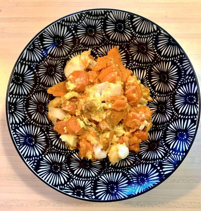 Gratin de flétan – patates douces et carottes
