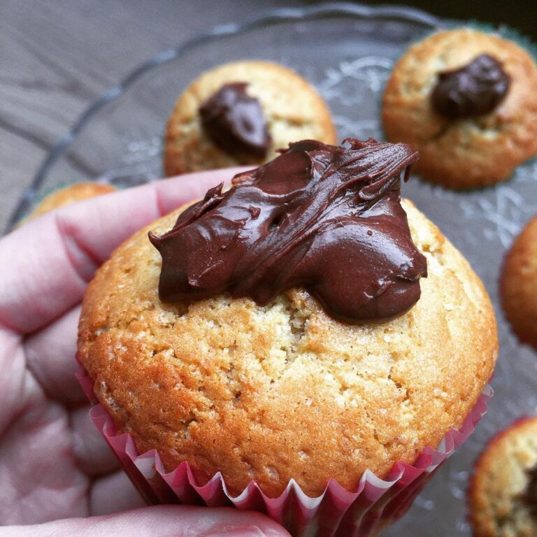Muffins fourrés à la pâte à tartiner