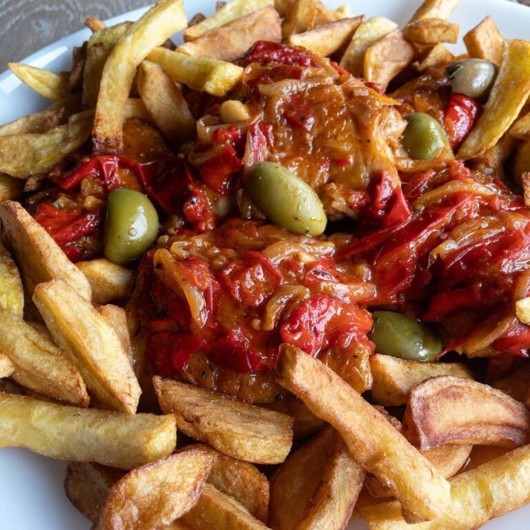 Poulet au poivrons et aux olives