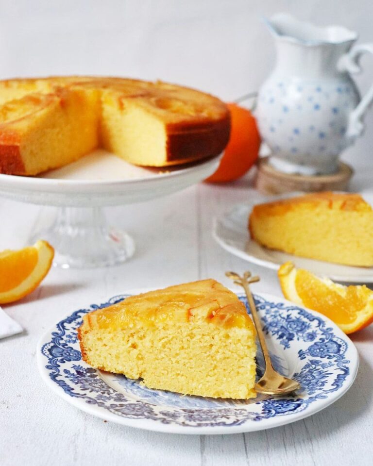Gâteau de polenta renversé à l’orange