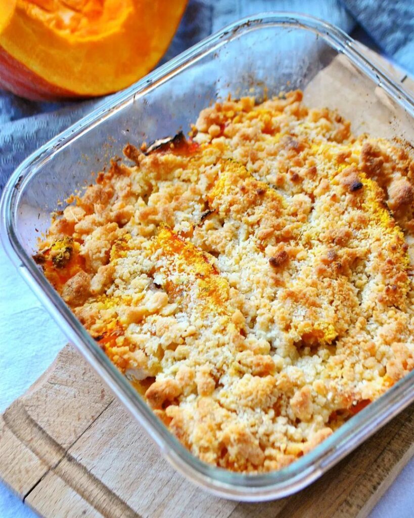Crumble salé courge parmesan