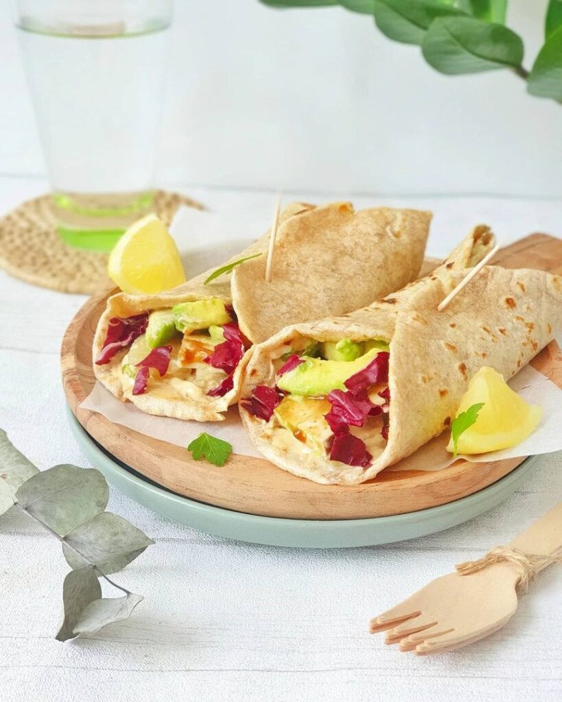 Wrap végétarien à la sauce barbecue