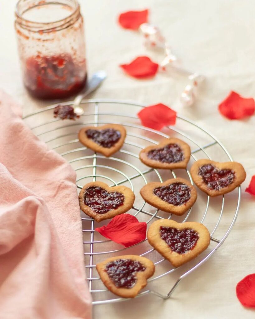 Petits sablés cœur au chocolat
