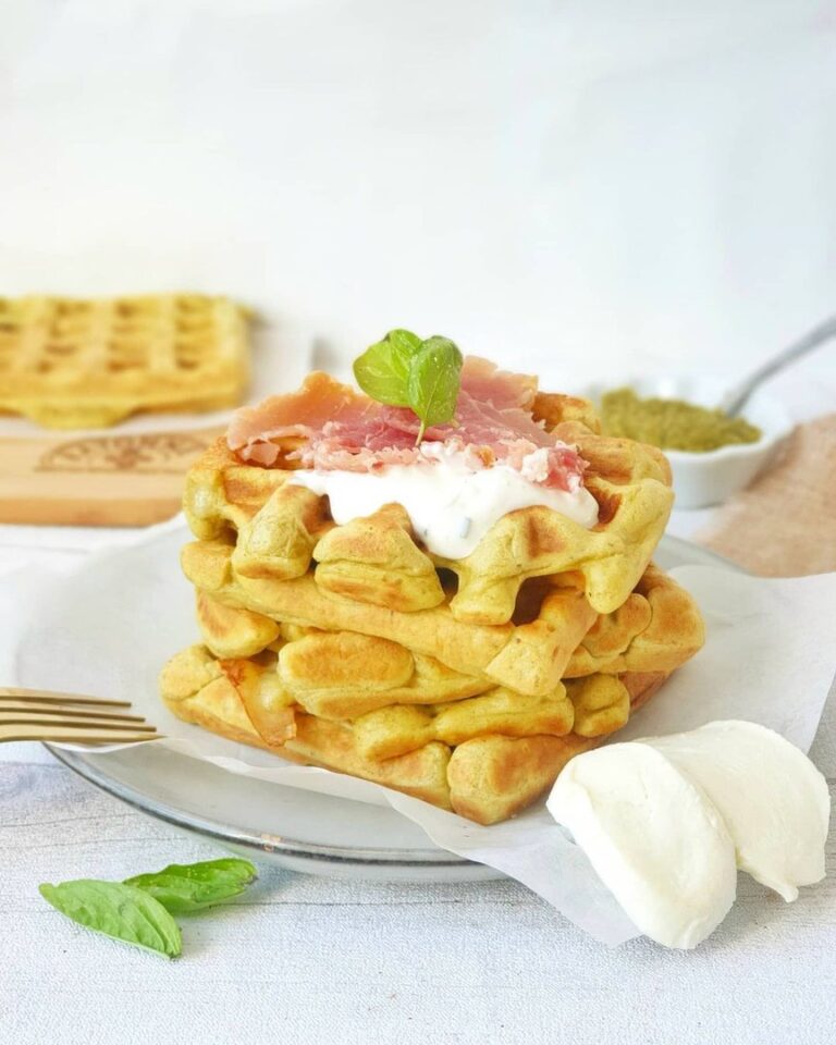 Gaufres fourrées au pesto