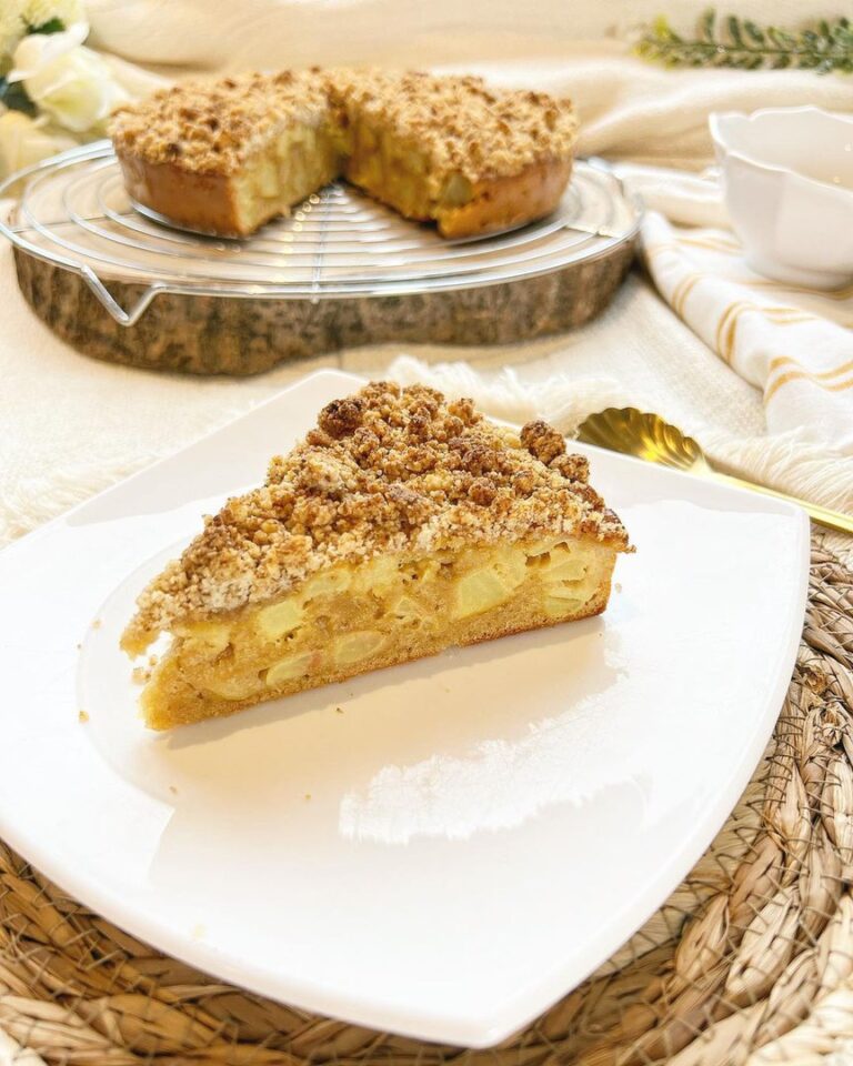 Streusel léger pommes et crumble noisettes