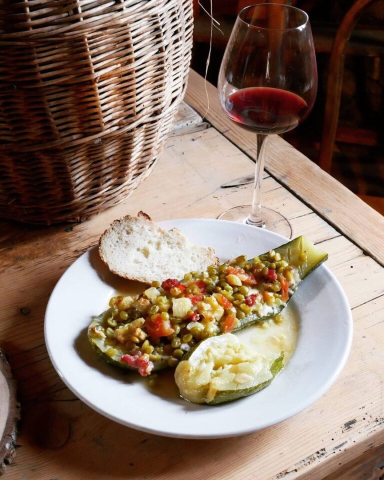 Courgettes farcies aux pois cassés
