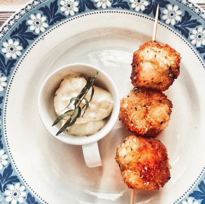 Boulettes de cabillaud sauce estragon