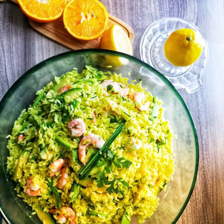 Salade de riz safrané aux jus d&rsquo; agrumes