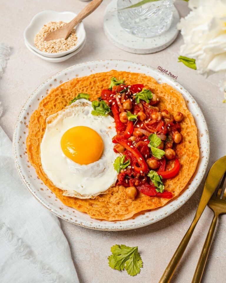 Crêpe de lentilles corail façon Chakchouka