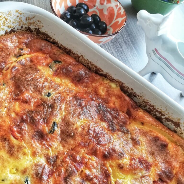 Clafoutis olives chorizo poivron