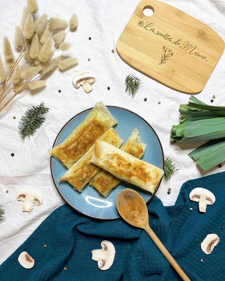 Bricks champignons – poireaux et comté râpé