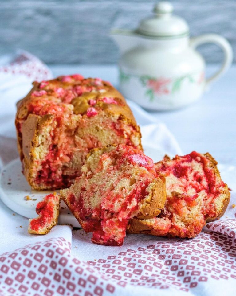 Cake aux pralines roses