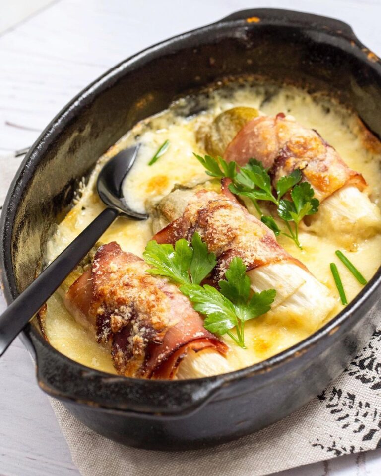 Petites endives au jambon