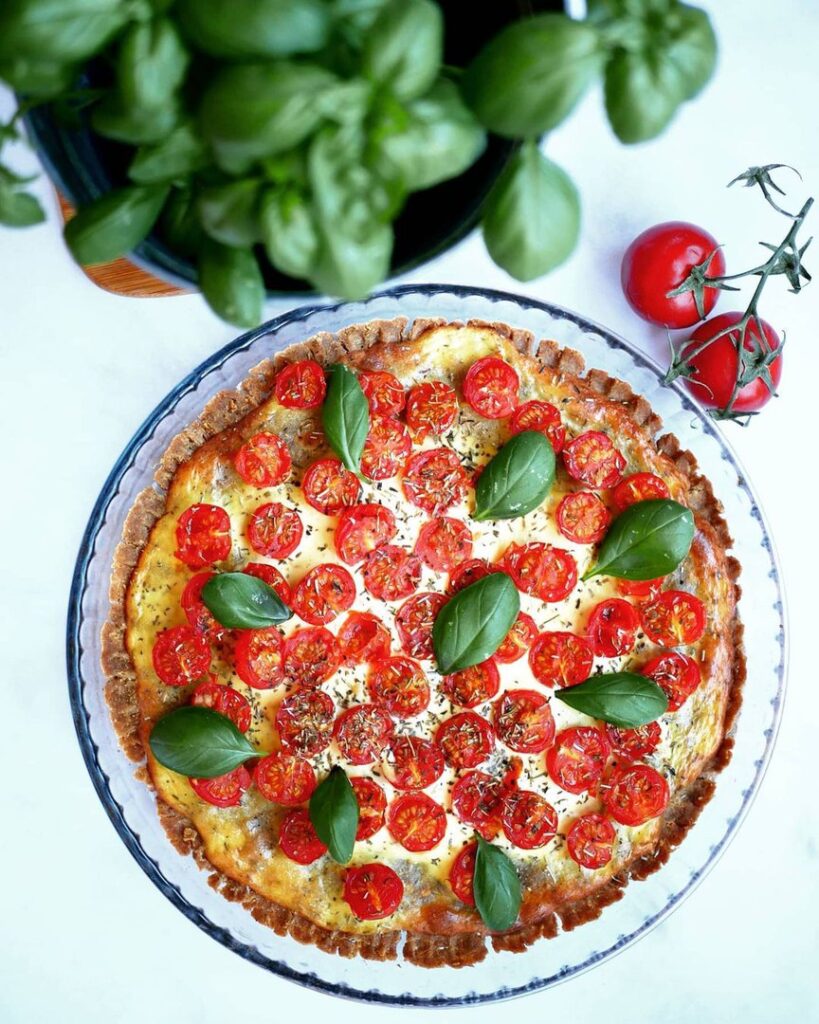 Tarte vegan sans gluten aux tomates