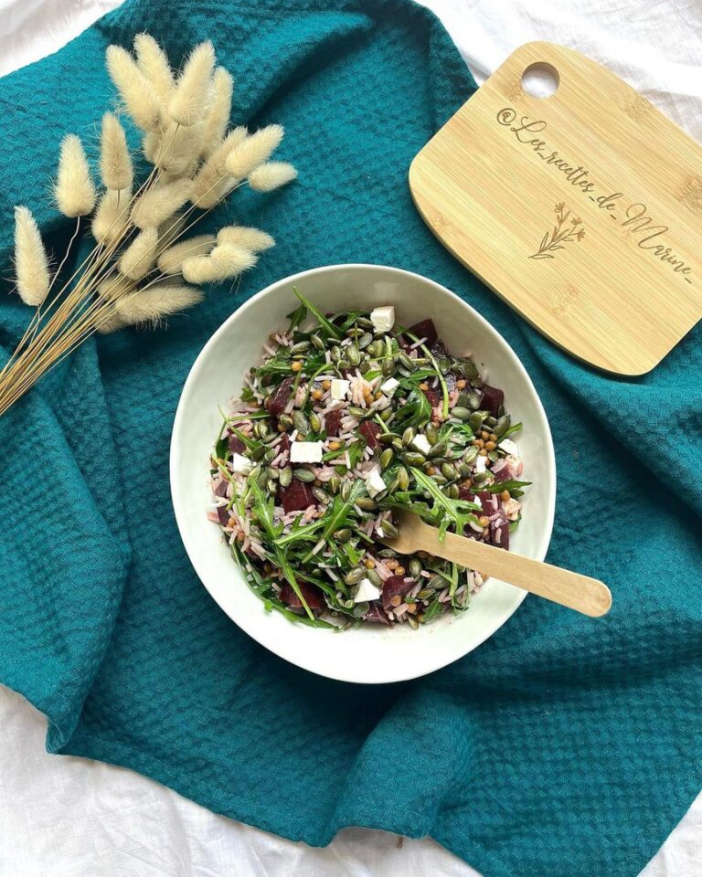 Salade de riz – betterave et lentilles