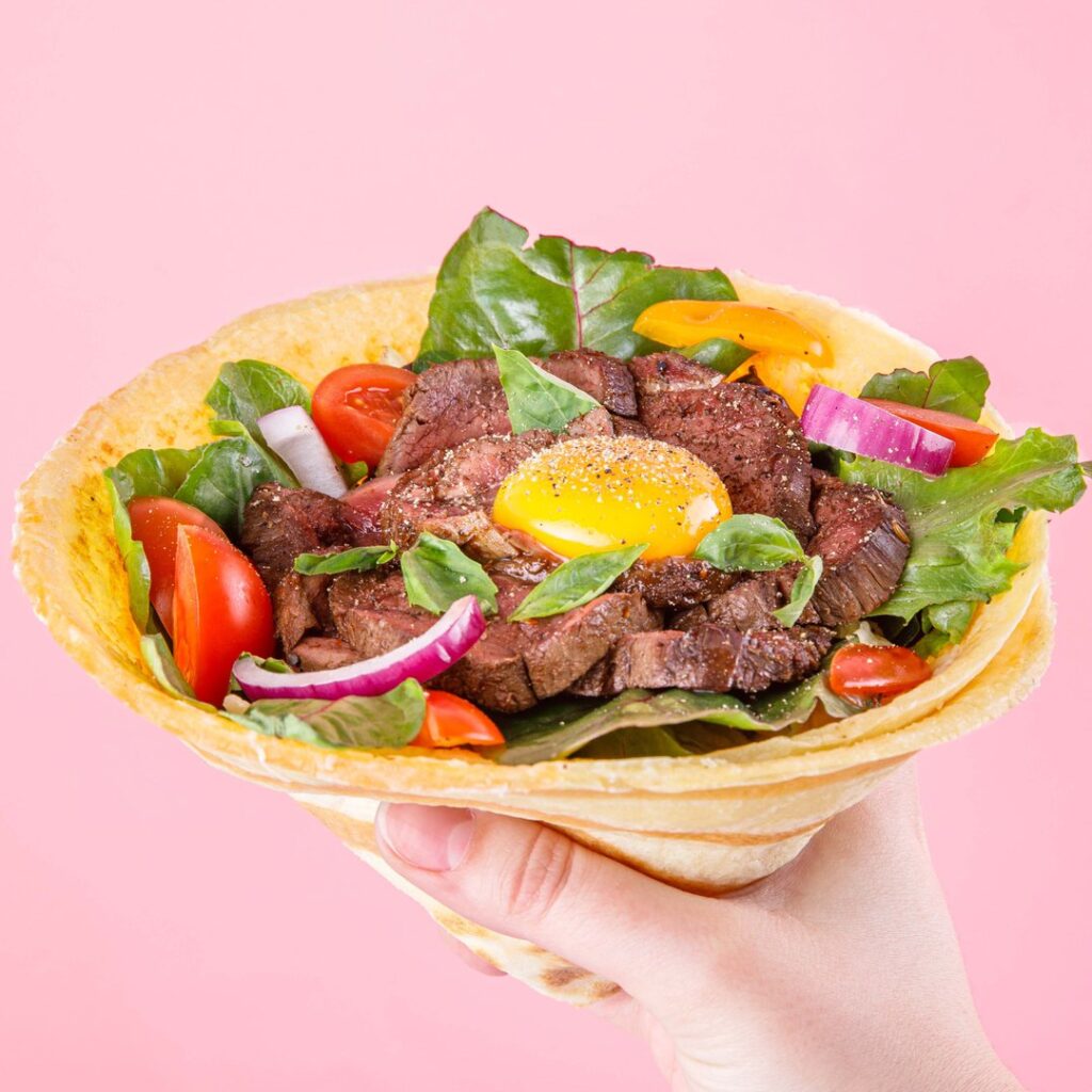 Cornet de crêpe fleuri